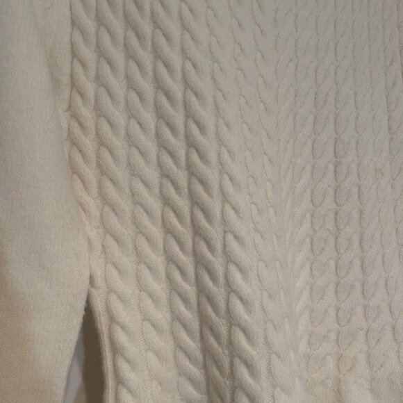 Ted Baker Cream Peplum Cable Knit Sweater – SZ 4 - Picture 3 of 15